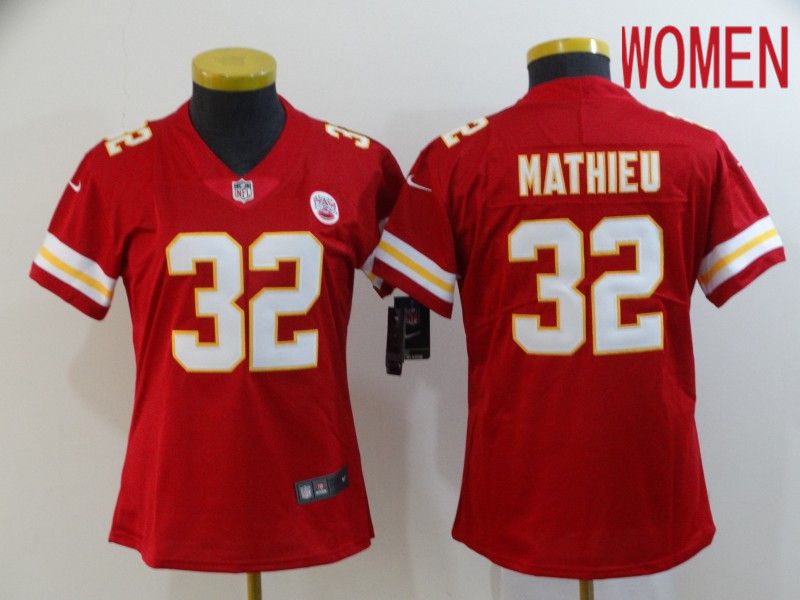 Women Kansas City Chiefs #32 Mathieu Red Nike Vapor Untouchable Limited NFL Jersey->women nfl jersey->Women Jersey